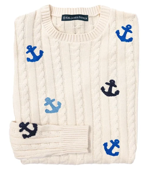 Anchors Away Cable Knit Sweater