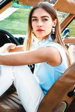 Blue Bay Ruffle Shirt