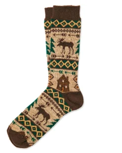 Cozy Cabin Moose Socks
