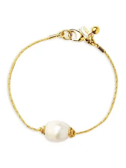 Golden Tide Pearl Knot Bracelet