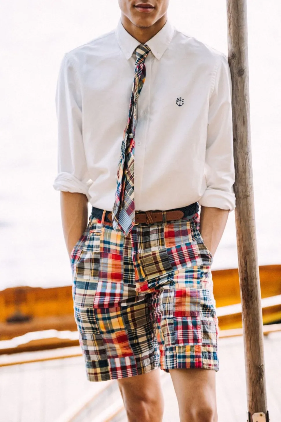 Hyannis Patchwork Madras Tie