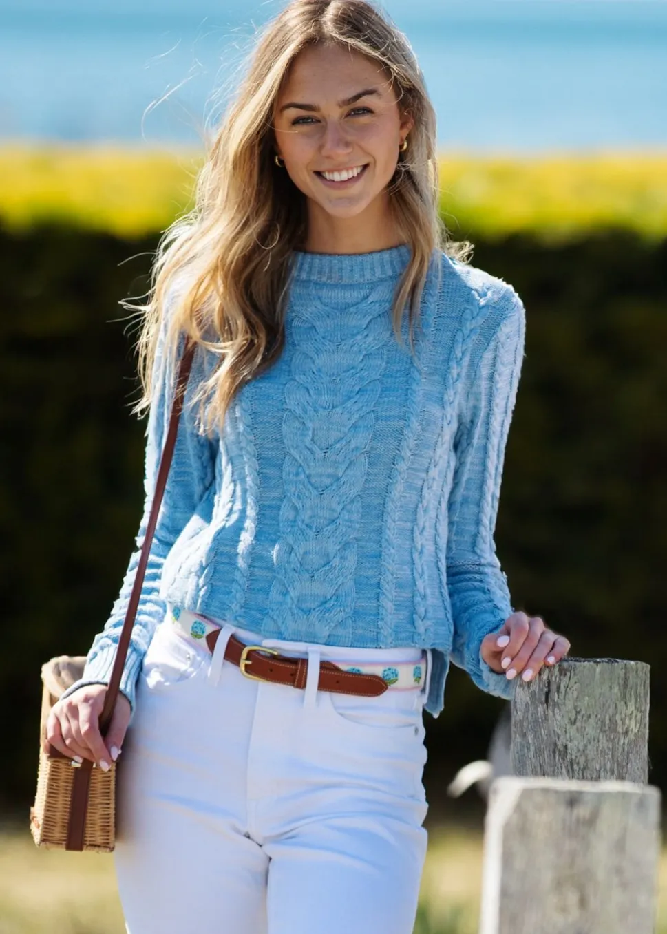 Hydrangea Bloom Women'S Ribbon Belt