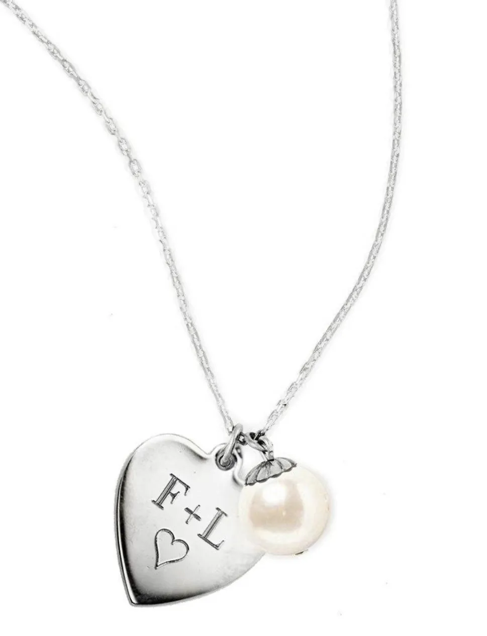 I Heart Pearls Mom-O-Gram (Sterling Silver)