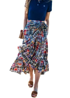 Jacqueline Patchwork Madras Skirt