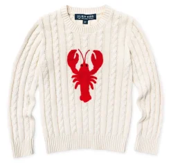 Lobster Cable Knit Kids Sweater