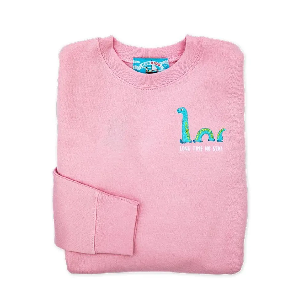 Long Time No Sea Embroidered Kids Sweatshirt