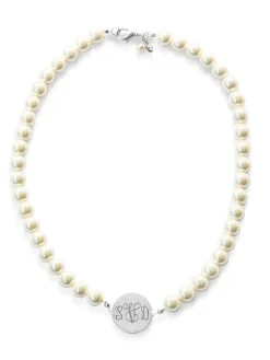Pearl Monogram Necklace