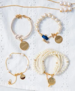 Pearl Monogram Wedding Bracelet