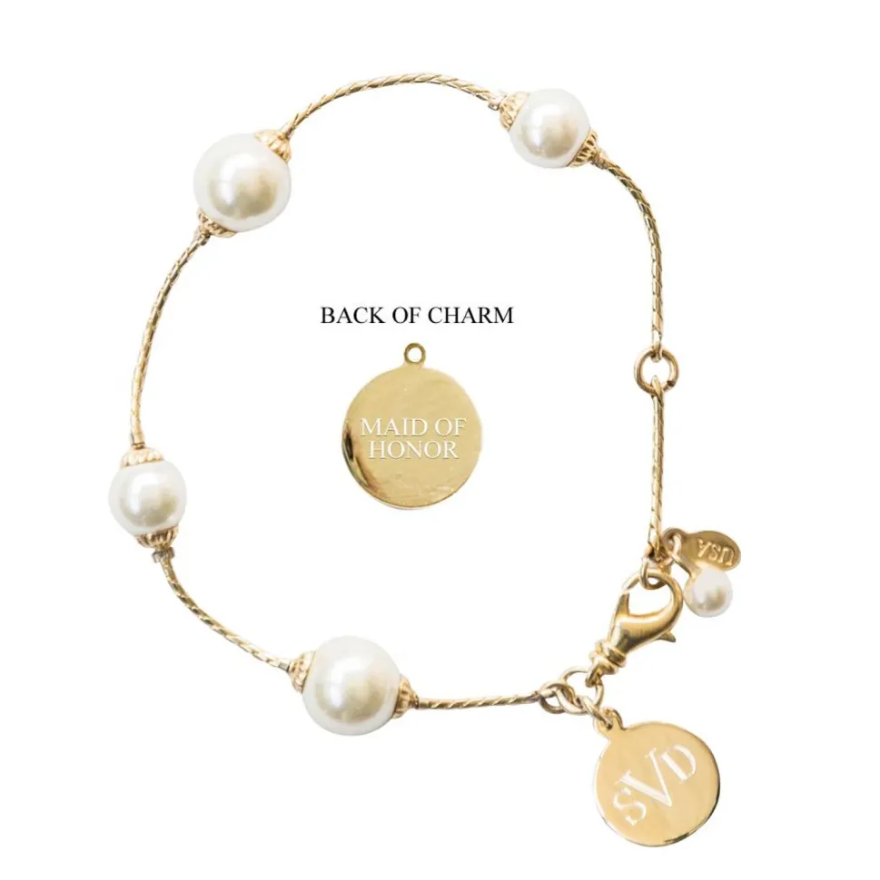Pearlfection Monogram Wedding Bracelet