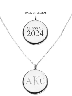 Silver Class Of 2024 Monogram Pendant
