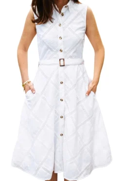 The Audrey Eyelet Shirtdress