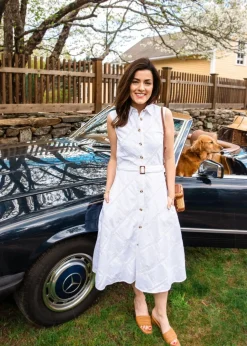 The Audrey Eyelet Shirtdress