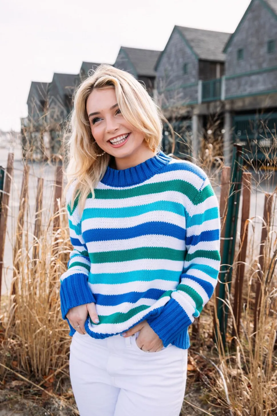 The Ocean Lagoon Striped Sweater